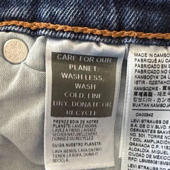 LEVI 501 Original Fit High-Rise Jean Shorts, Distressed, Bottom-Fly Stretch 26 - Picture 6 of 11